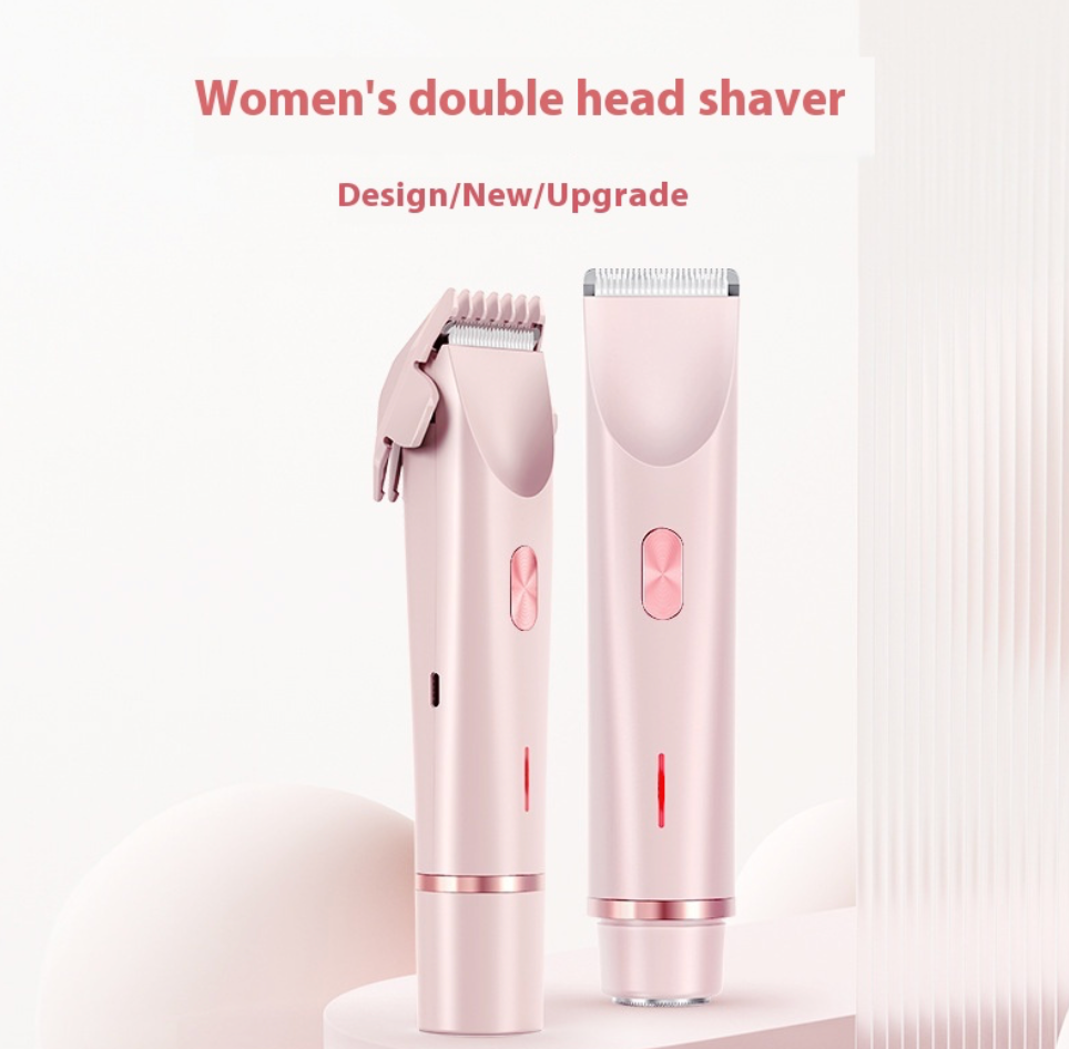 2 In 1 Hair Remover Women's Double Head Shaver Private Pubic Hair Trimmer