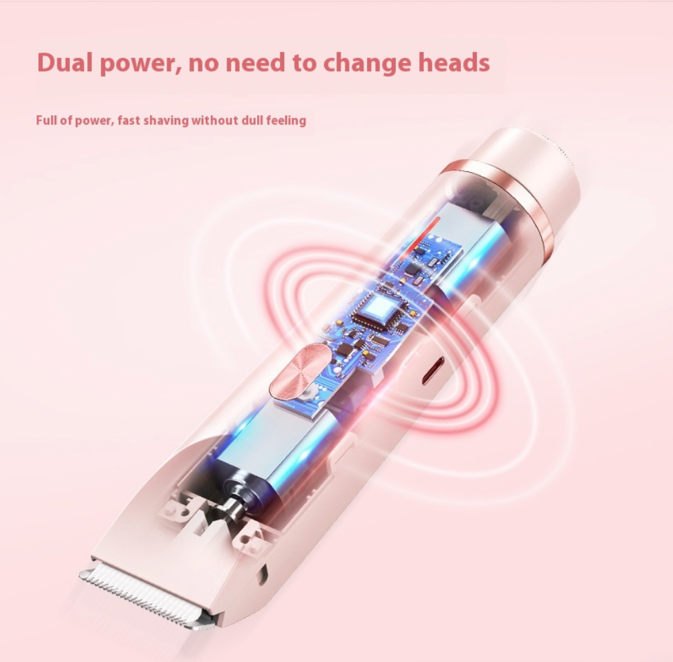 2 In 1 Hair Remover Women's Double Head Shaver Private Pubic Hair Trimmer