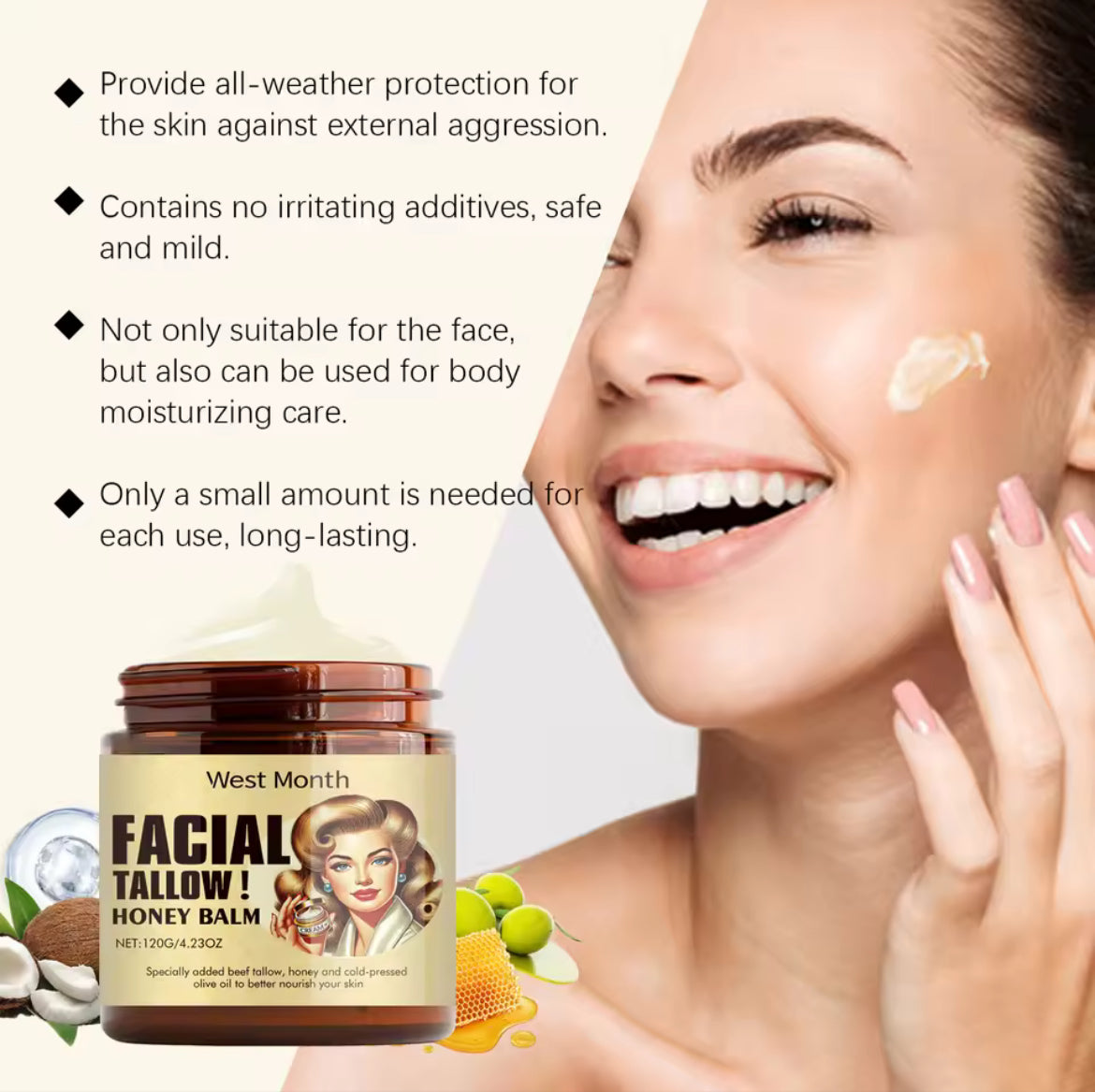 Tallow & Honey Facial Balm