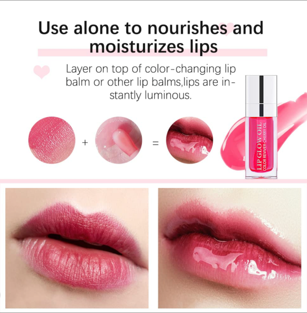 Moisturizing Lip Oil and Transparent Lip Balm