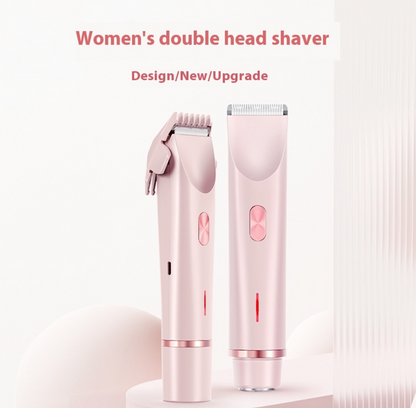 2 In 1 Hair Remover Women's Double Head Shaver Private Pubic Hair Trimmer