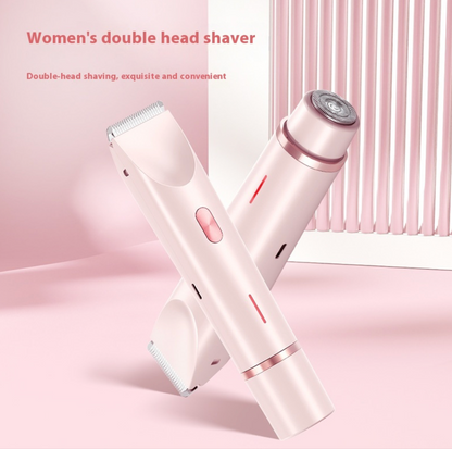 2 In 1 Hair Remover Women's Double Head Shaver Private Pubic Hair Trimmer